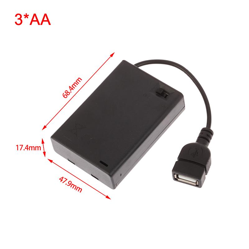 

DC 4.5V портативный мини-держатель для батареек Aa, чехол для хранения, блок питания USB, батарейный блок для 5-х и 7-х батареек A2