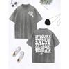 Least Bring The Tequila Prints Washed T-Shirt Women Cotton Oversize Tops O-Neck Distressed T Shirt Street Woman Clothes