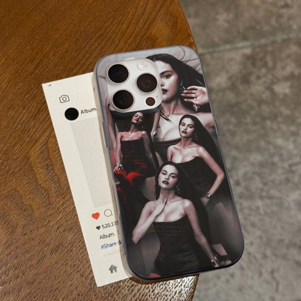 Singer Selena Gomez Soft Corrugated Phone Case For IPhone 11 12 13 14 15 16 17 Pro Max Plus Pro Shockproof Cover
