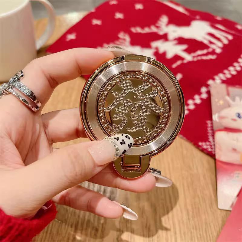 Universal 3D Fortune Ring Stand Phone Case: New Year Edition