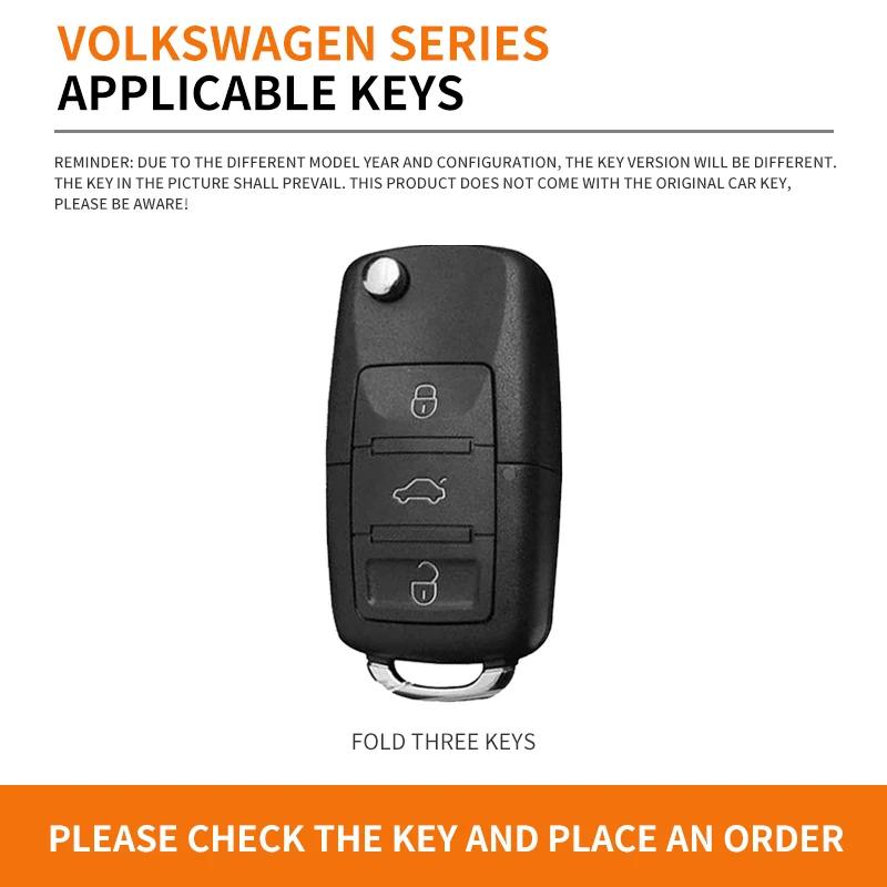 For VW Soft TPU Car Key Case Cover Shell For VW Volkswagen Polo Tiguan Passat B5 B6 B7 Golf 4 5 6 MK6 Jetta Lavida Keychain Ac