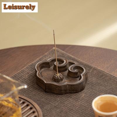 Portaincenso Ruyi in Sandalo Nero Fatto a Mano Supporto per Aromaterapia in Legno di Noce Utensili da Scrivania Accessori per Cerimonia del Tè