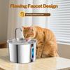 2.2L Stainless Steel Cat Water Fountain,Pet Water Dispenser With Filter,Dog Drinking Fountain For Cats,Ultra Quiet Water Pump