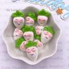 12pcs Colorful Cartoon Cute Big Eyes Carrots Figurine Flatback Stone DIY Christmas Jewelry Applique Home Decor Crafts Accessorie