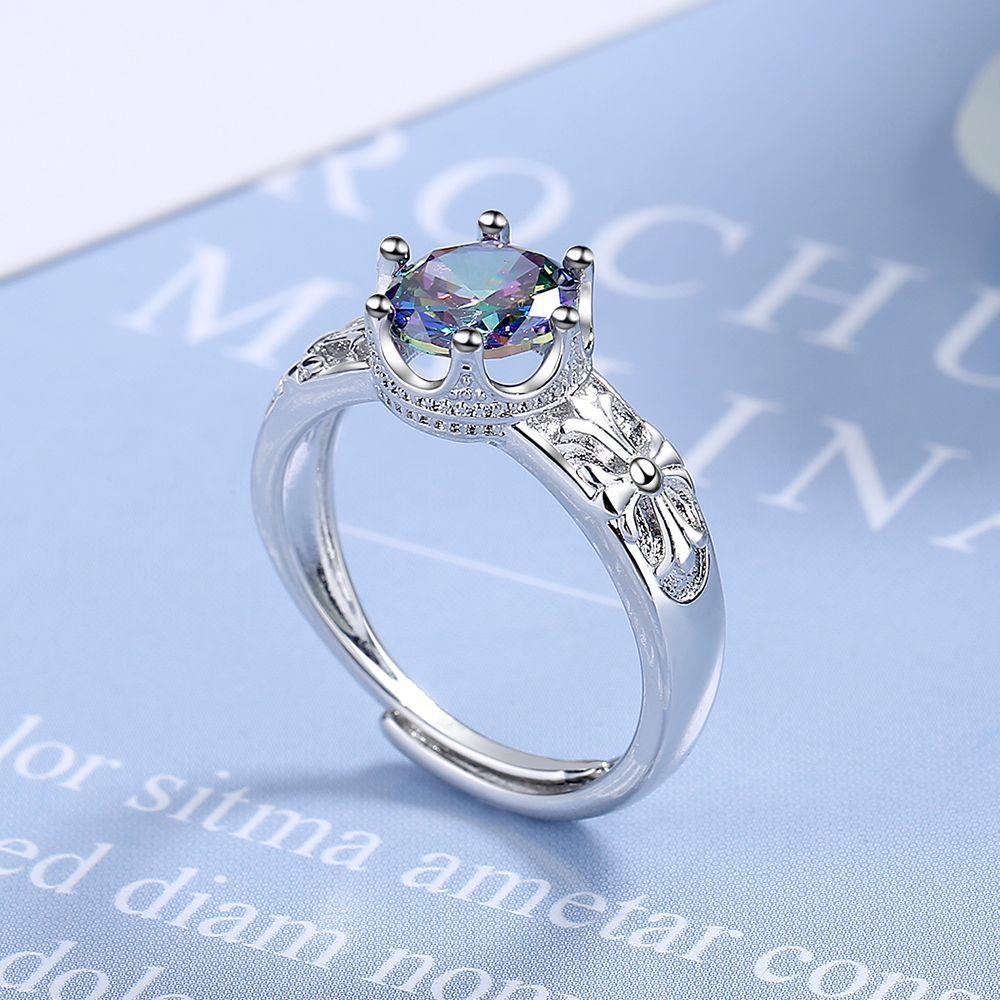 Lindon – bague classique en alliage de cuivre et Zircon, bijoux pour dames, cadeau de fête de promesse de mariage