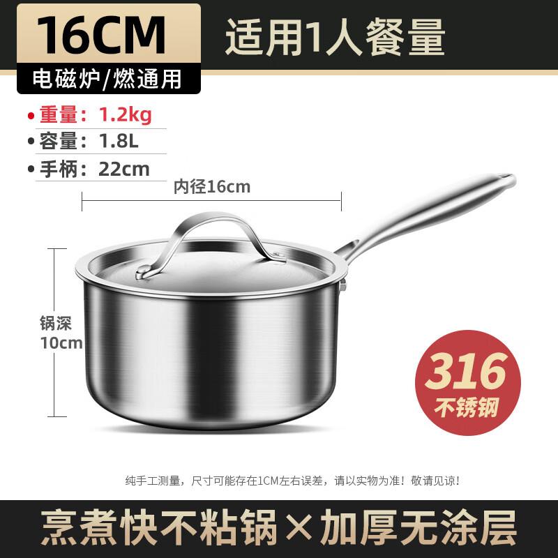 

316 Stainless Steel Food-Grade 16cm Saucepan