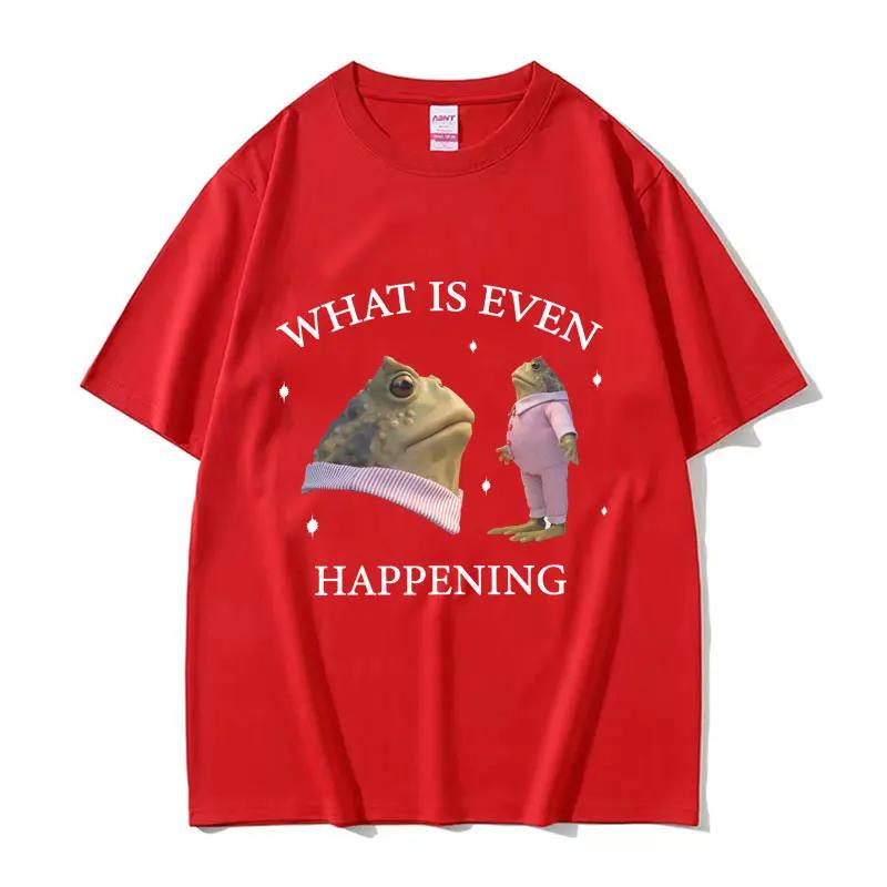 Mens Printed TShirt 100 Cotton Fun Frog Pattern Fashion Casual Loose Comfortable TShirt S