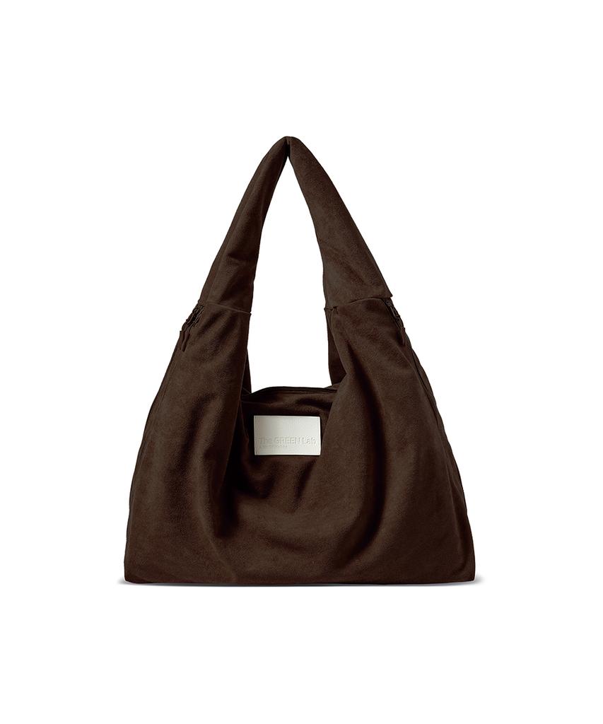 The Green Lab All Day Suede Maxi Shoulder Bag [Brown]