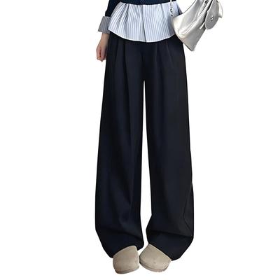 PAFHL Wide Leg Denim Loose Fits Petites Women's Jeans, Fit, Casual, Long, (083 Black, XL)