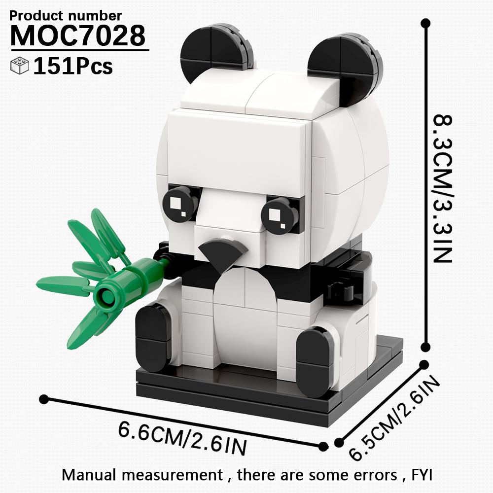 MOOXI Animal Series MOC Brick Panda Tiger Cat BrickHeaded Ser Model Adultes Building Block Kids Education Toys For Children Gift