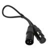 SinLoon DMX Stage Light Cable, DJ XLR Cable, 3-Pin Male XLR To 5-Pin Female XLR DMX Turnaround Connection with XLR Input & Output for Blue Yeti Pro Mo