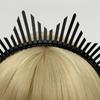 Dark Headband Angel Crown Headband Bridal Tiaras Divine Princess Headpiece Hair Hoop Baroque Spiked Tiaras