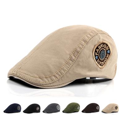 Katoenen baretten Krantenjongenspetten voor mannen Britse baretten Dames Borduurwerk Platte pet Gatsby Schildershoed Driver Ivy Hat Gorro Hombre Boina