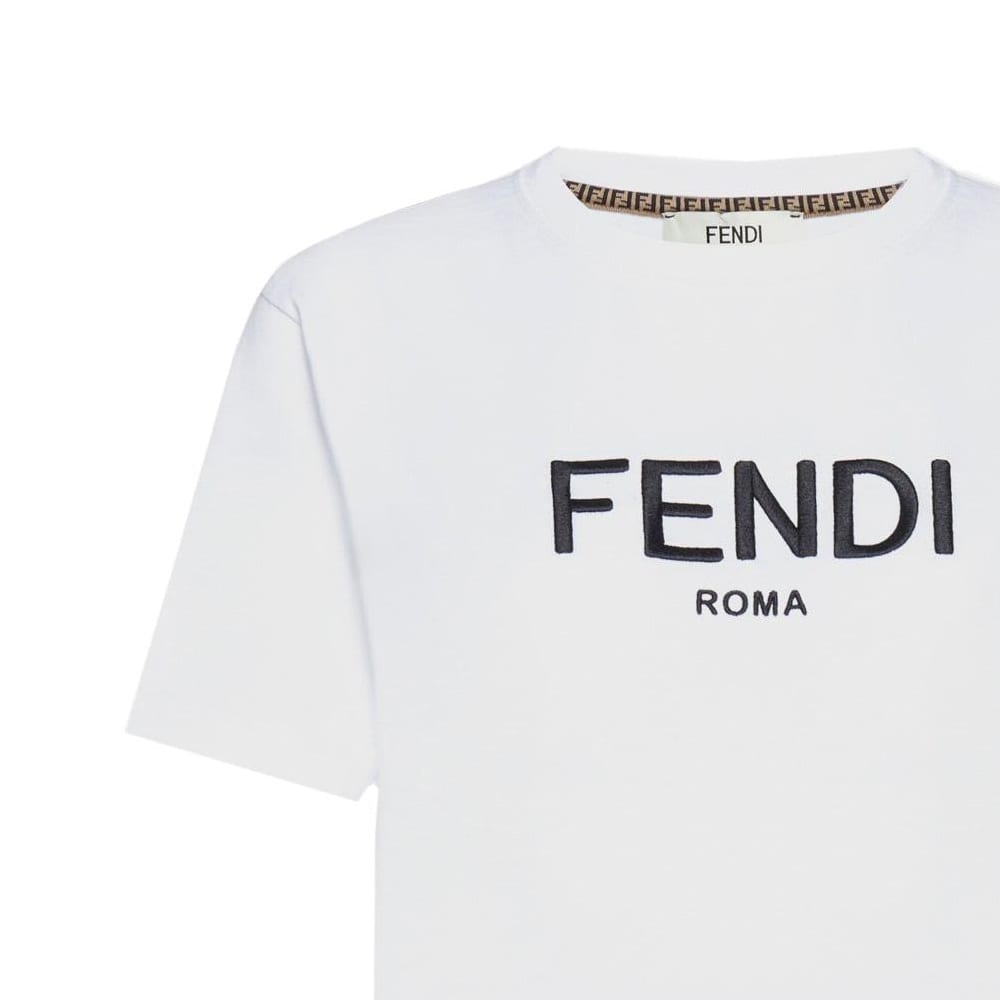 Fendi SS23 T Shirt Women's White FS7254ALCAF0ZNM