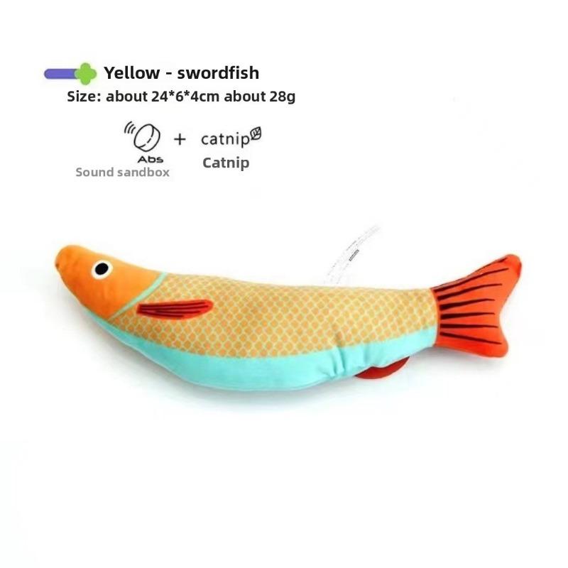 Cat Toys, Catnip, Seafood, Fish, Self-entertainment, Boredom, Teething, Chewable, Cat-teasing Gadgets, Pet Supplies for Kittens