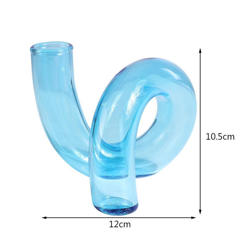 1pc Glass Vases Clear Flower Vase Candle Holders For Wedding Centerpieces Home Decoration Table Centerpieces Candlestick Holder