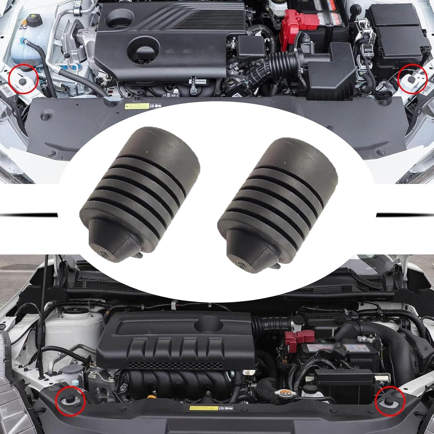 Hood Stop Rubber Bumper Cushion- Hood Bumper Stop Rubber Buffer for Nissan Sunny Teana Bluebird Sylphy Corolla Crown Verso Thickening Universal