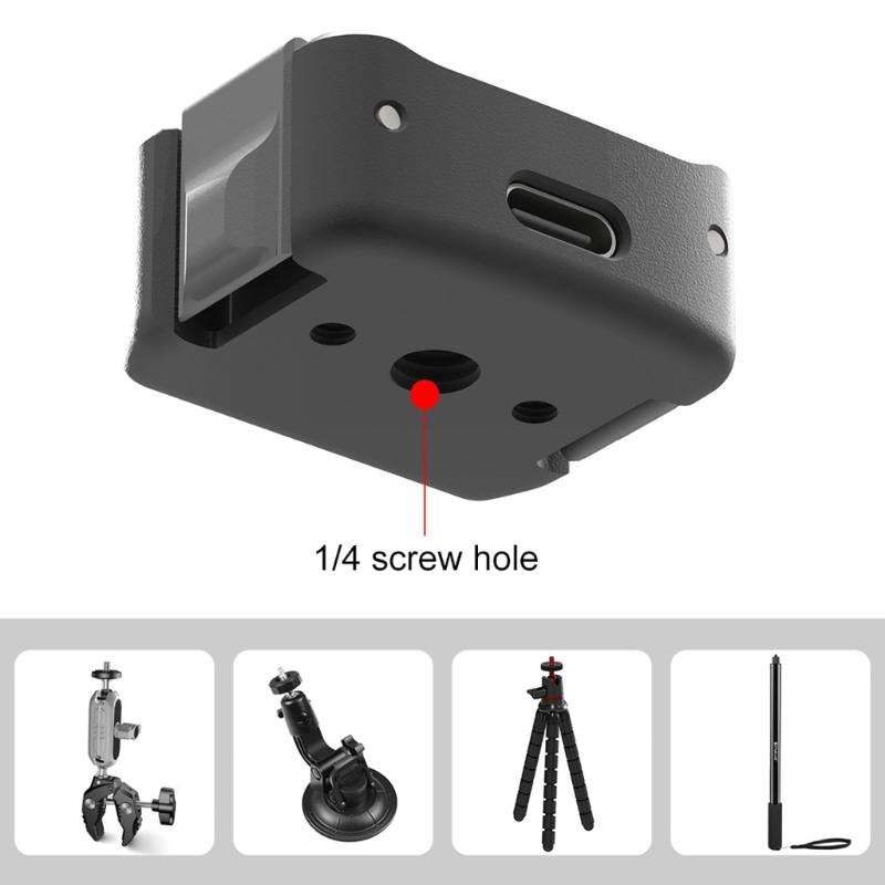 Charging Base for Pocket 3 Type-C 1/4 Mount Adapter Potable Gimbal Camera for Pocket 3 Camra Accessories
