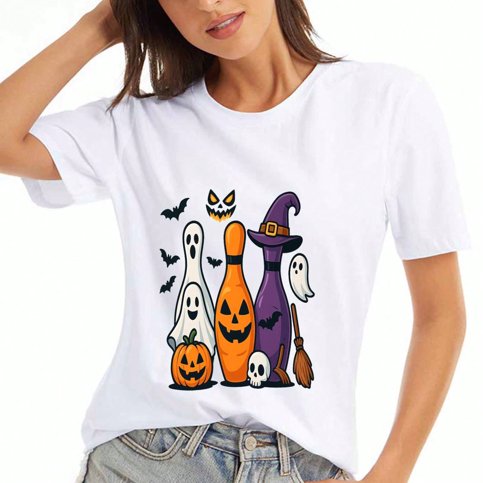 Halloween Dogs Ladies Cotton T Shirt, Premium Cotton Quality Print, Durable, Casual Fashion. Featuring Labrador Dogs In Halloween Costumes & Jacko lan S разноцветный