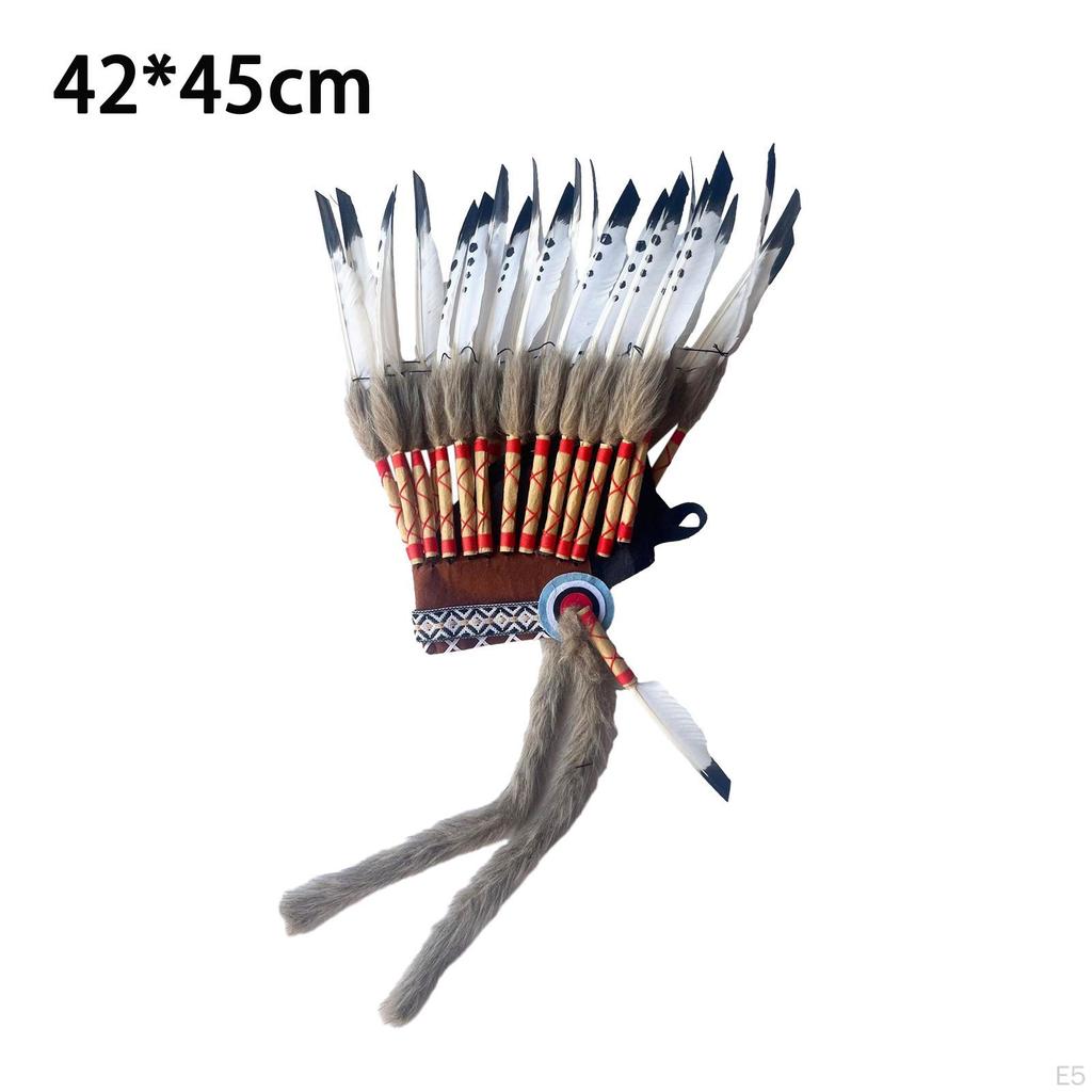 Feathered Headdress for Men And Women - Festival Costume Accessory
