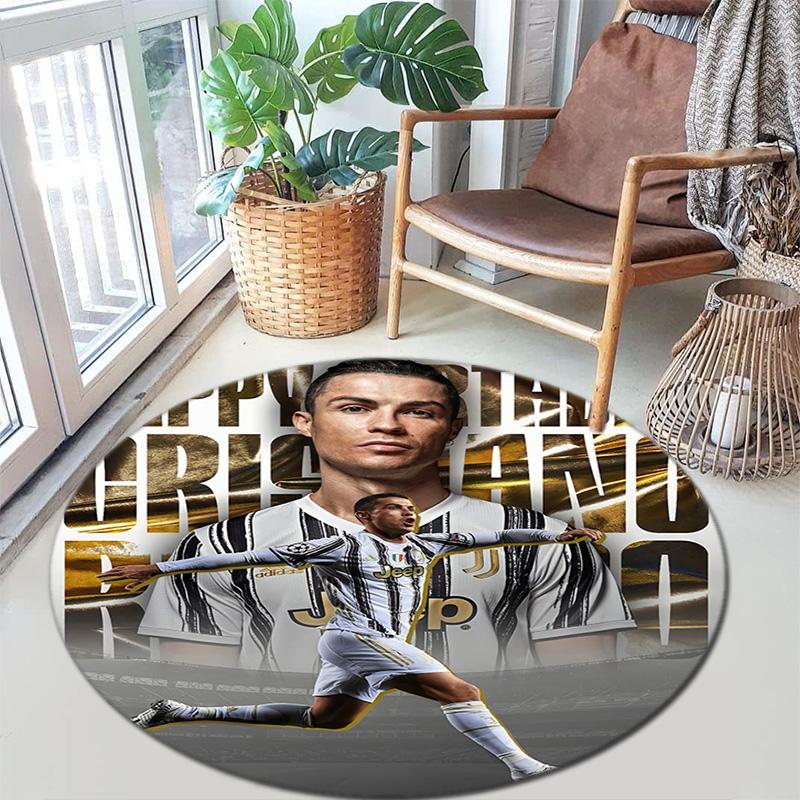 Cristiano Ronaldo Golden Ball Triumph Celebration Carpet Suitable For All Seasons Floor Mats Bathroom Mat Christmas Gifts Art