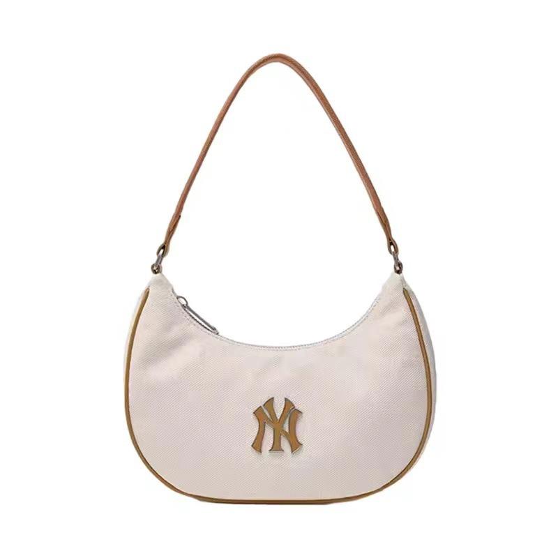 

Модная сумка кроссбоди с кожаной этикеткой с монограммой - Унисекс, повседневная наплечная сумка 25x6x18 cm грязно-белый