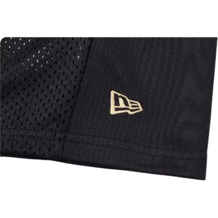 New Era SS24 Pulôver de Corte Amplo Gola Redonda Letra Número Colete de Basquete Unissex Preto 60435371