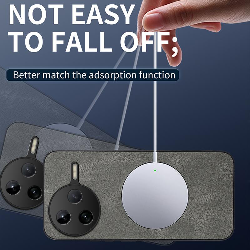 Luxury Magnetic Leather Case For Xiaomi Mi POCO X7 Pro M7 Pro F7 F8 Pro Ultra Magsafe Plain Protection Shockproof Cover