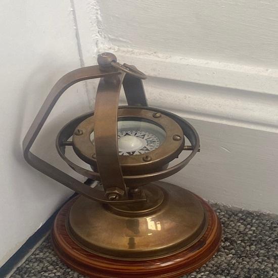 14 Cm Brass Theodolite Compass Survey Transit Telescope Gift