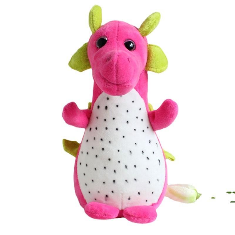 Fruit Macaroon Dragon Plush Toys Dinosaur Stuffed Doll Decoration Gift 20cm