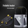 Foldable Fishing Bucket with Rope/Handle Fishing Bait Bucket Live Fish Bucket  Bait Container