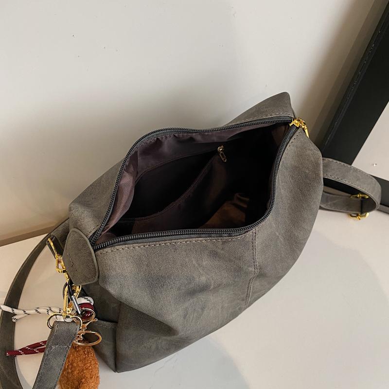 Large Capacity Tote Bag Women's Vintage Shoulder Crossbody Bag Underarm Bag