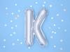 Balon Foliowy Litera "K" Srebrny 35 Cm