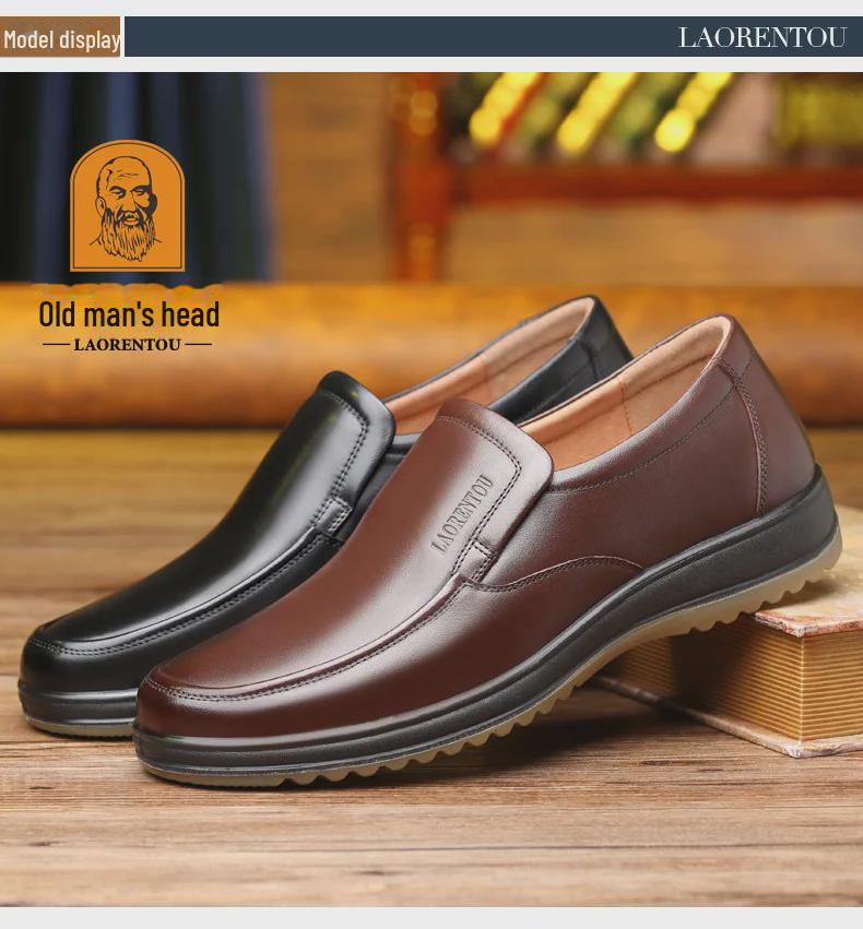 Pánské letní business casual kožené boty - Široký střih, Měkká podrážka, Styl 72161