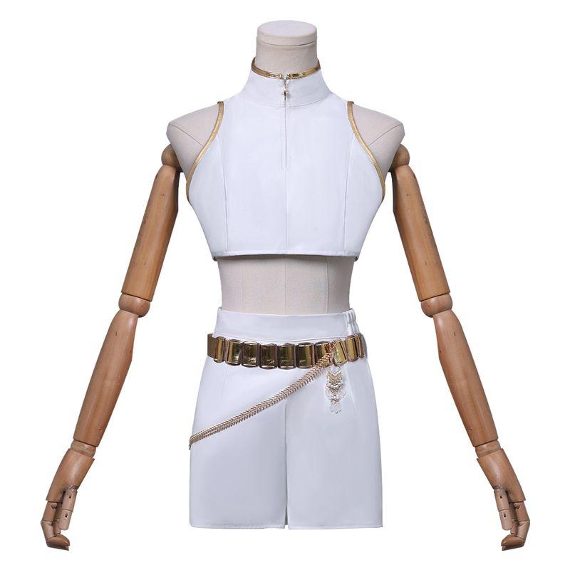 K-Pop Girl Group Cosplay Costume, White Version, Anime Style