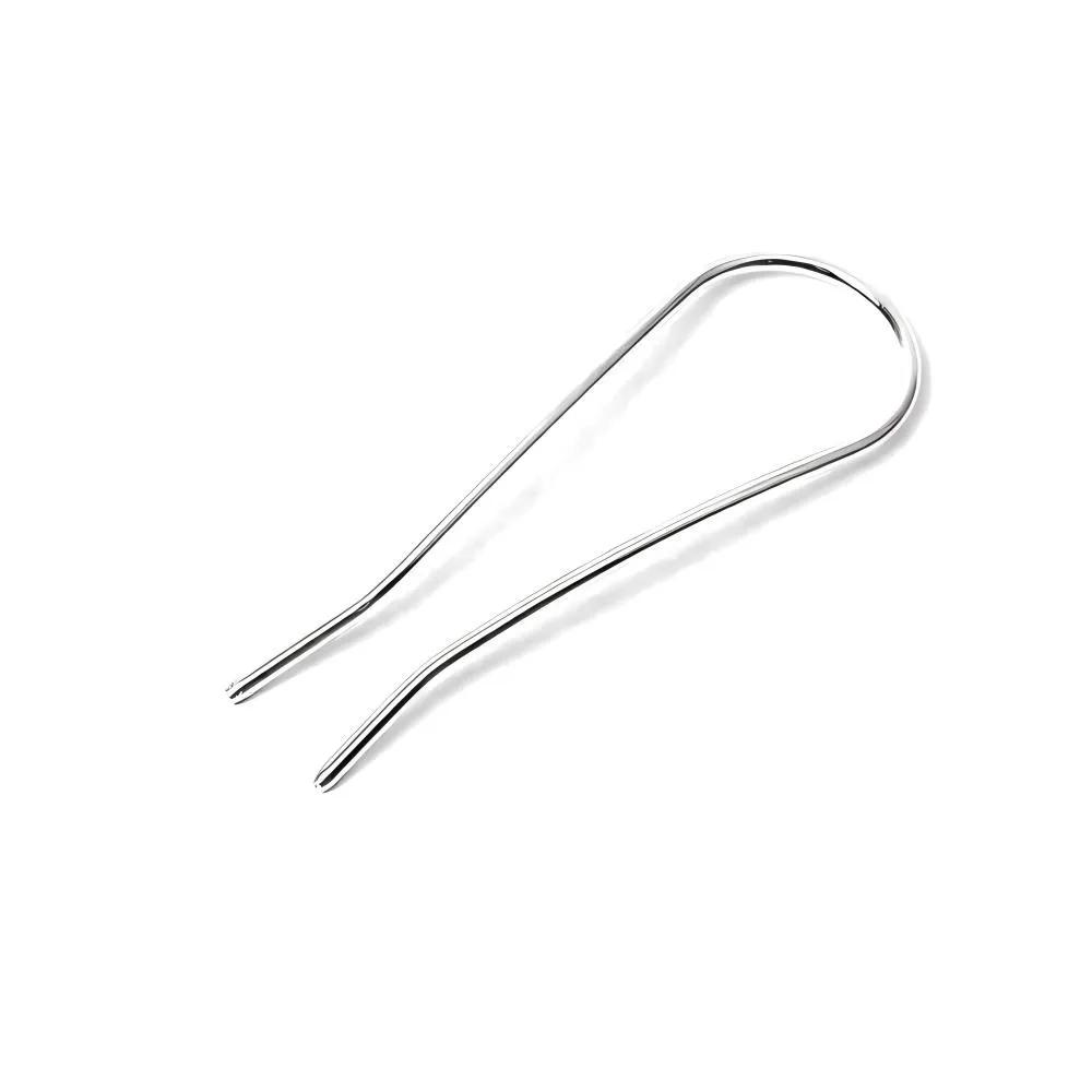 Simple Elegant U-Shaped Hairpin Gold Color French Hair Sticks Clips Long Thick Updo Bun Jewelry Accessories For Women Gift