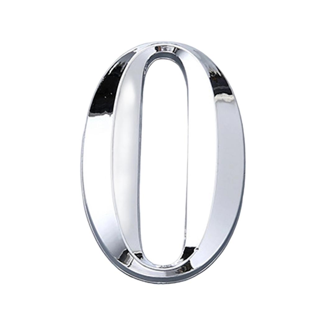 0-9 Number Signage, Electroplated Number Signs , Door Number Signs (with Adhesive Backing)