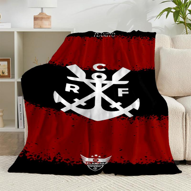 1 pièce Couverture en Flanelle Emblème de Club de Football Cadeau, Convient aux Hommes et aux Femmes, Douce Idéale pour les Lits et le Canapé, Cadeau d'Anniversaire ou de Noël