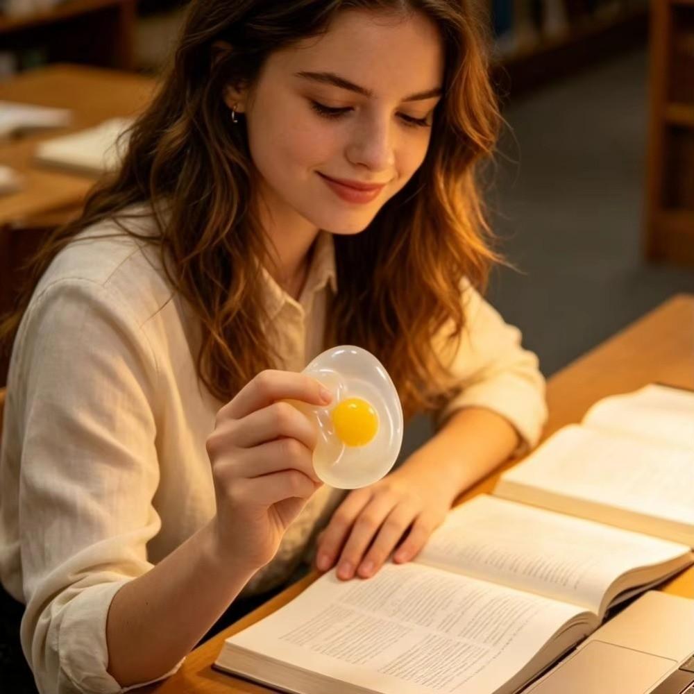 Simulation Egg Egg Fidget Toy Transparent Simulation Egg Squishy Toy  Kids Gift