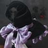 Handmade Dark Goth Lolita Wide-Brim Witch Hat for Halloween
