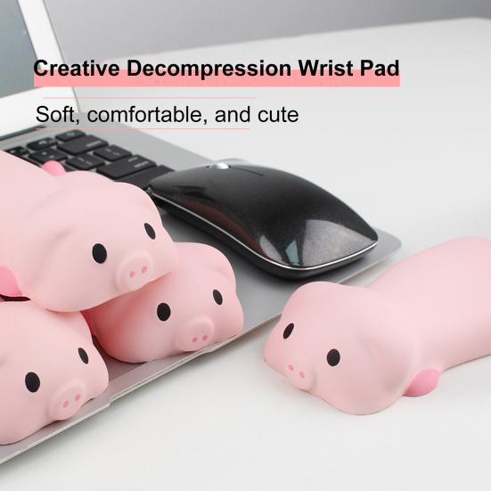 Laborio Set Tappetini Mouse Ergonomici Con Supporto In Memory Foam – Allevia Il Dolore Al Polso, Base Antiscivolo, Rosa