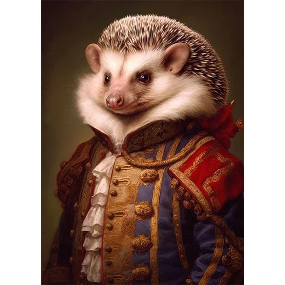 Noble Animals Deer Lion Portrait Vintage Art Posters Canvas Prints Art Paintings Cool Animal Wall Art Pictures Living Room Decor