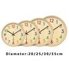 European Wooden Silent Wall Clock Living Room Simple Decoration Pointer Clock, Japanese Style Retro Wood Quartz Clock 20/30/35cm