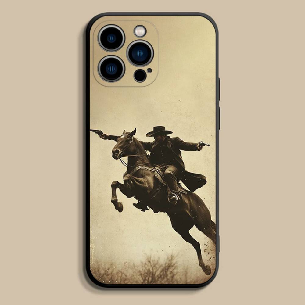 Clint EastwoodS Cowboy Phone Case For iPhone 17,16,15,14,13,12,Pro,Max,Plus,E,SE4,Air,Mini Black Soft Cover iPhone12