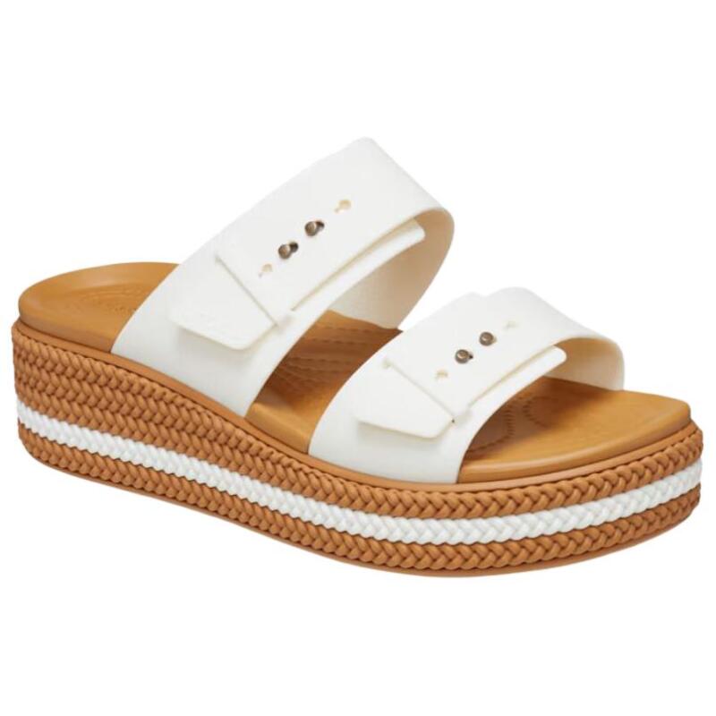 Crocs Brooklyn Lightweight Casual Trend Comfortable Commuter Daily Abrasion Slippers Women's White