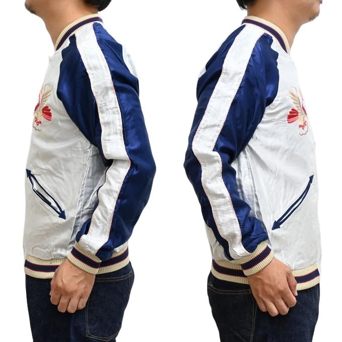 Tailor Toyo Souvenir Jacket Acetate Sukajan EAGLE TIGER HEAD Taylor Toyo TT15542-190 “RED × (XL)