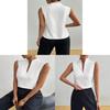 Polyester Sleeveless V Neck T Shirt For Women With Splicing Detail For Casual Summer Wear