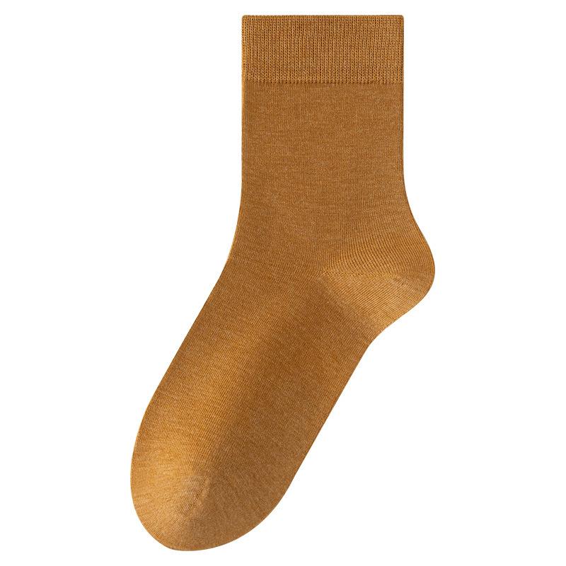 

Носки женские: Носки до середины икры для осени и зимы, теплые и согревающие носки для весны и осени, и однотонные длинные носки для женщин 1 pair имбирный