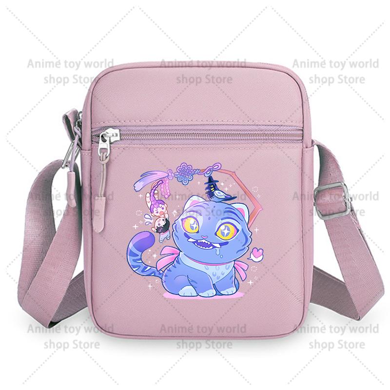 Langlebige KPop Dämonenjäger Mädchen Umhängetaschen Nylon Kleine Umhängetasche Kawaii Oxford Messenger Seitliche Sling-Tasche Ehemann Dame Brusttasche
