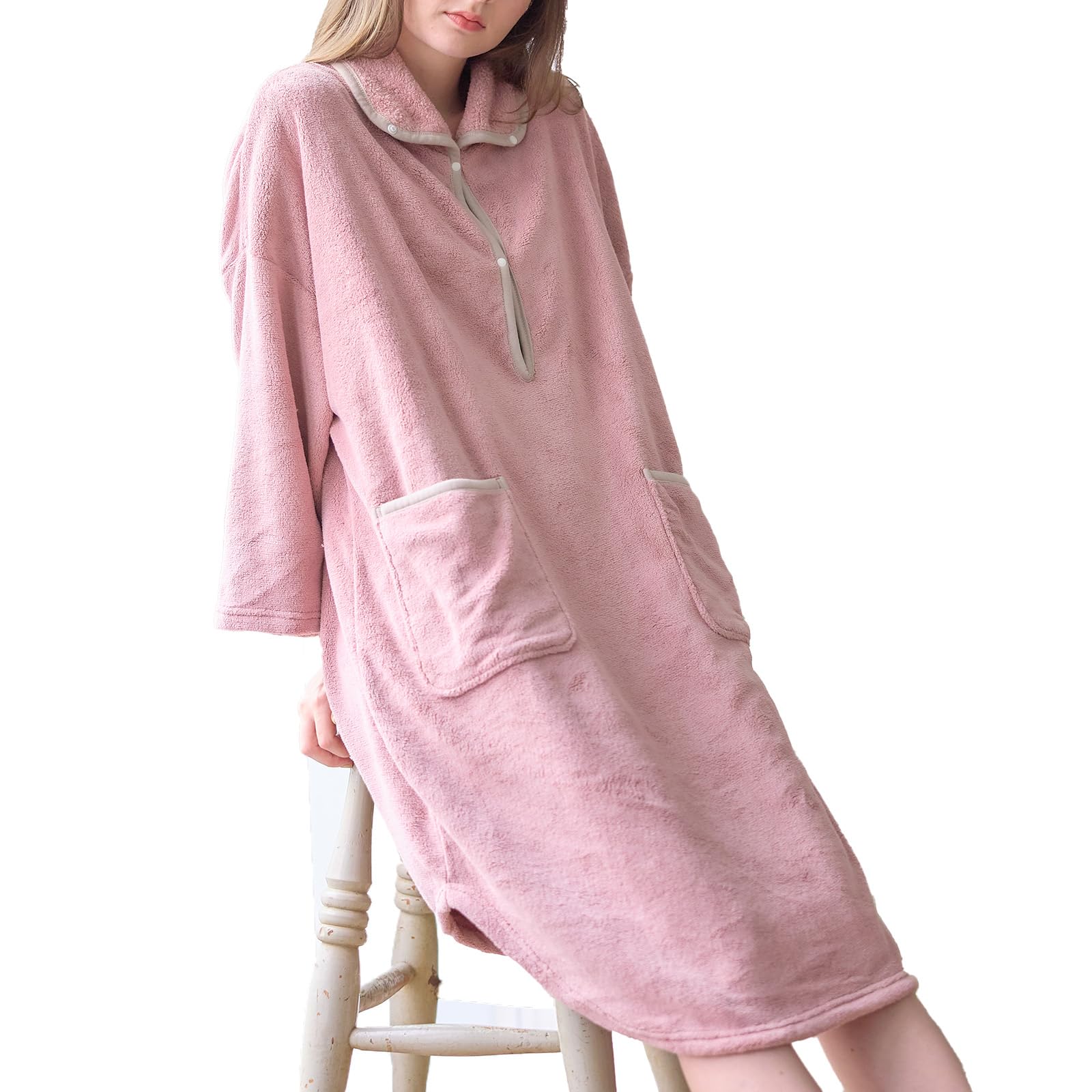 

Халат для беременных Rose Madame, для кормления, влагоотводящий, быстросохнущий, микрофибра, домашняя одежда, розовый